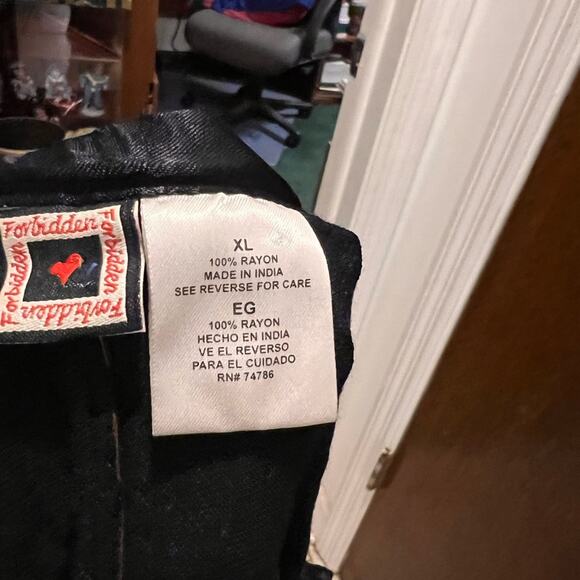 Forbidden vintage black velvet and satin beaded and sequins maxi skirt size xl - Picture 10 of 11